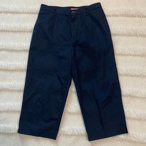 Vintage Jara Capri pants cropped black comfort waistband cotton spandex size 10